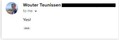Email reply from Wouter Teunissen after reading Nathan's newsletter